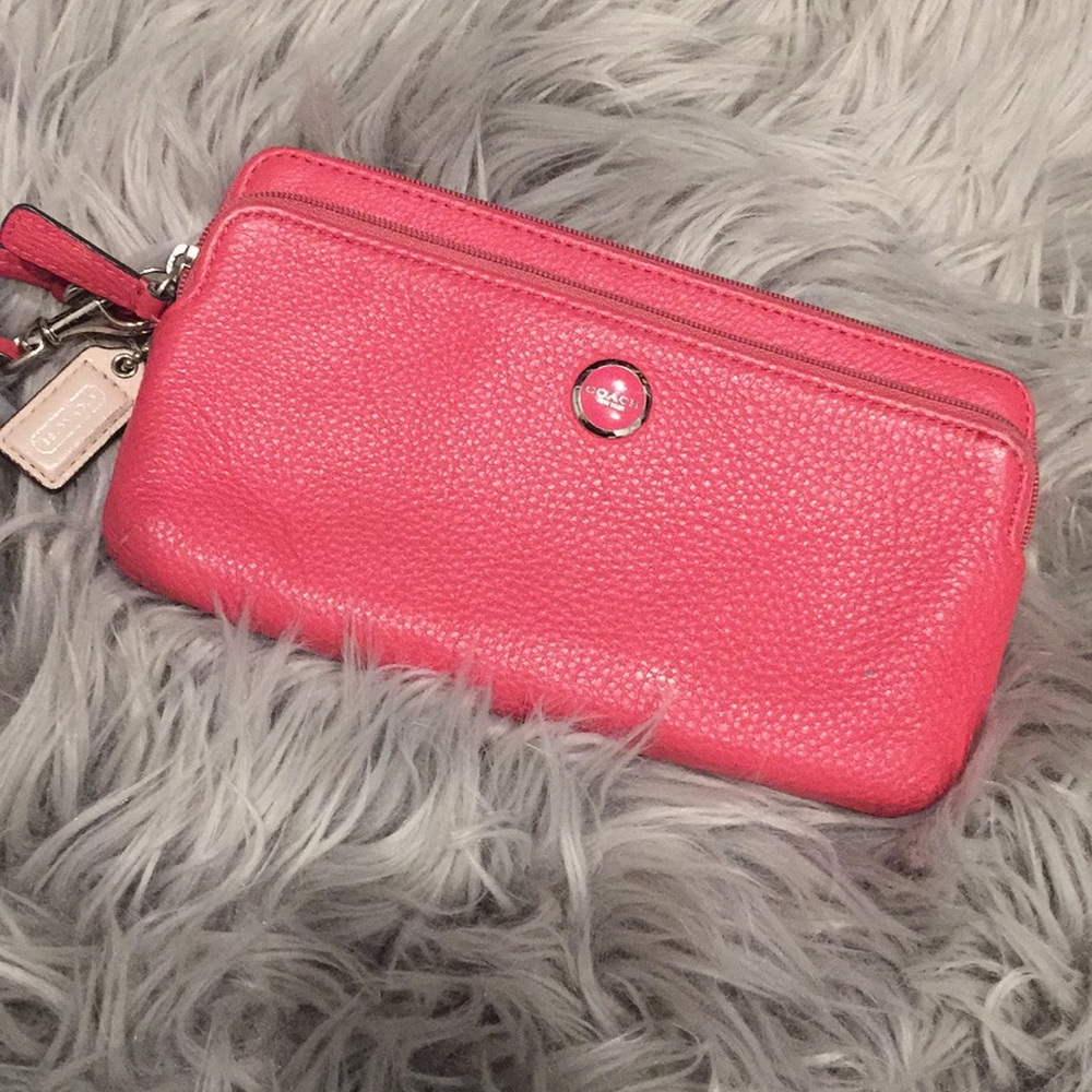 Coach pink wristlet